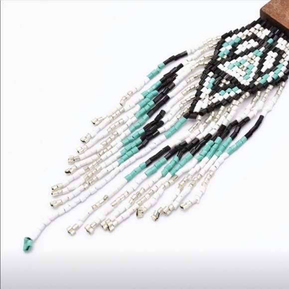 Boho Beaded Dangle Earrings - Picture 2 of 4